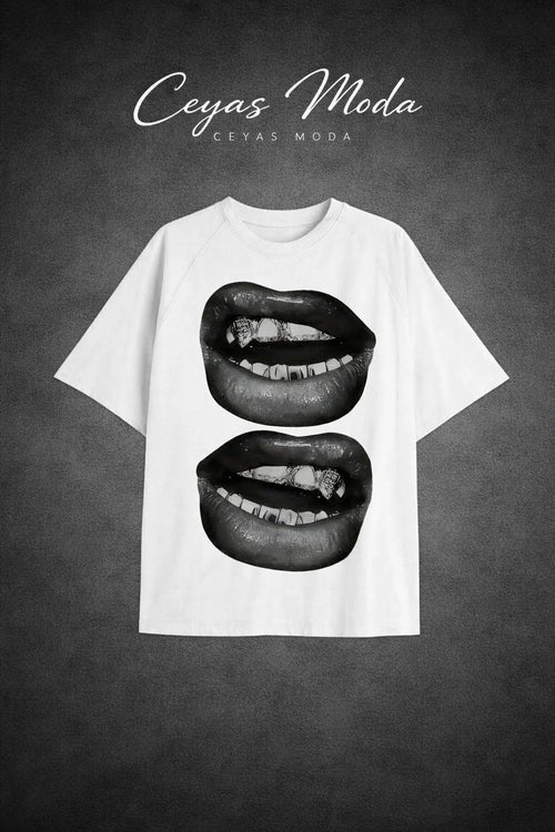 Grillz Tee -Oversize Kalıp Unisex Model T-shirt