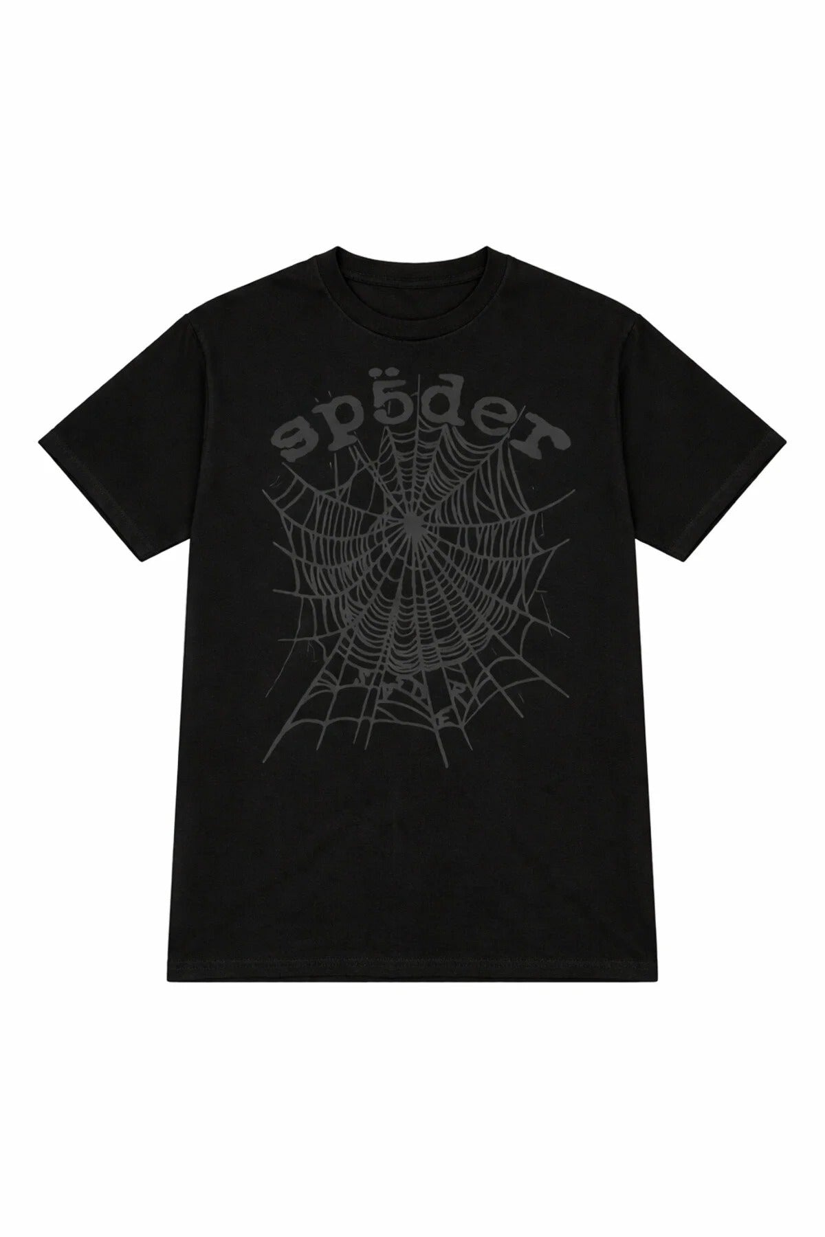 SP5DER Baskılı Oversize Kalıp T-Shirt Füme Baskılı