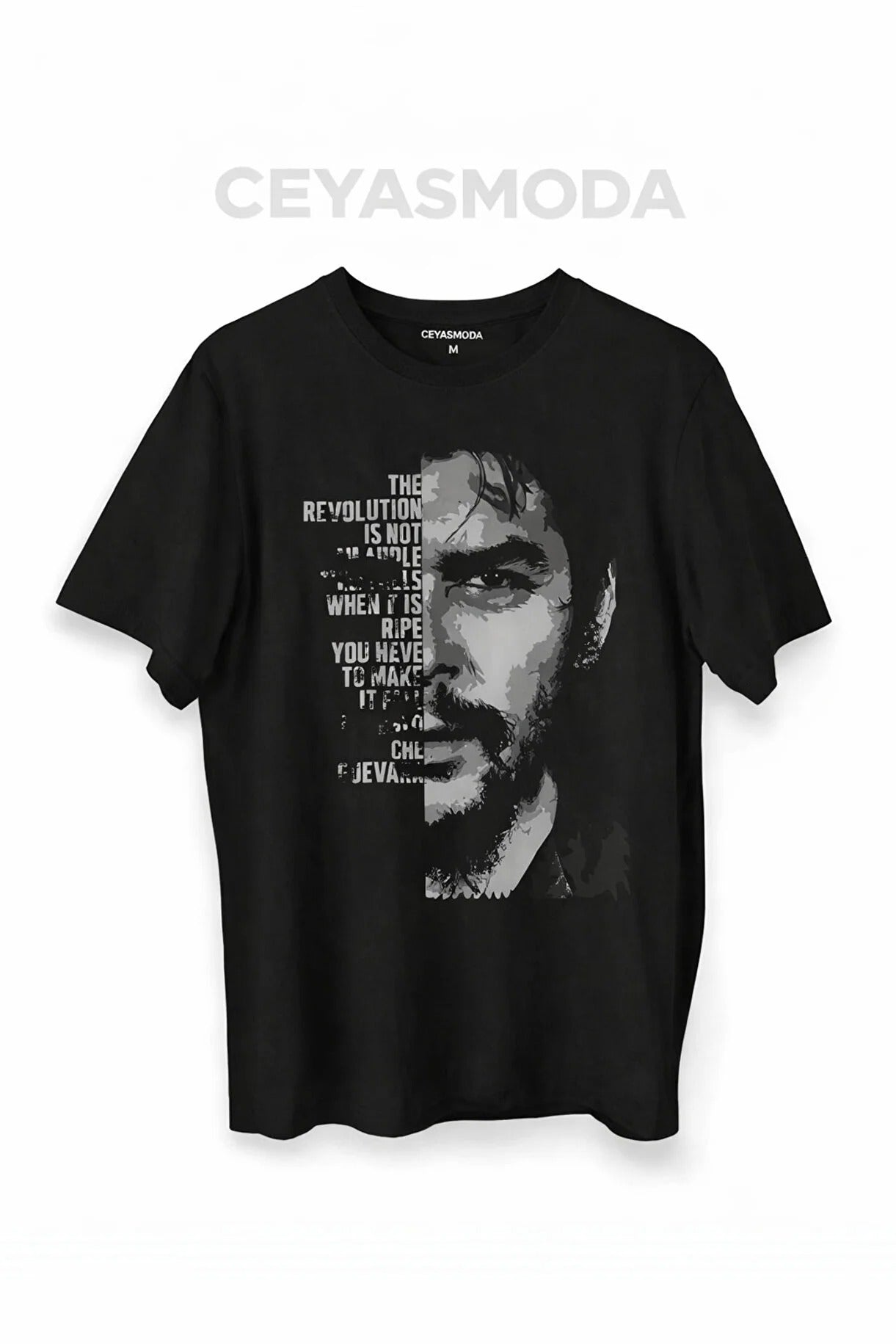 Metal Poster Ernosto Che Guevara Hafl Face Yarım Yüz Baskılı Tişört Unisex T-shirt
