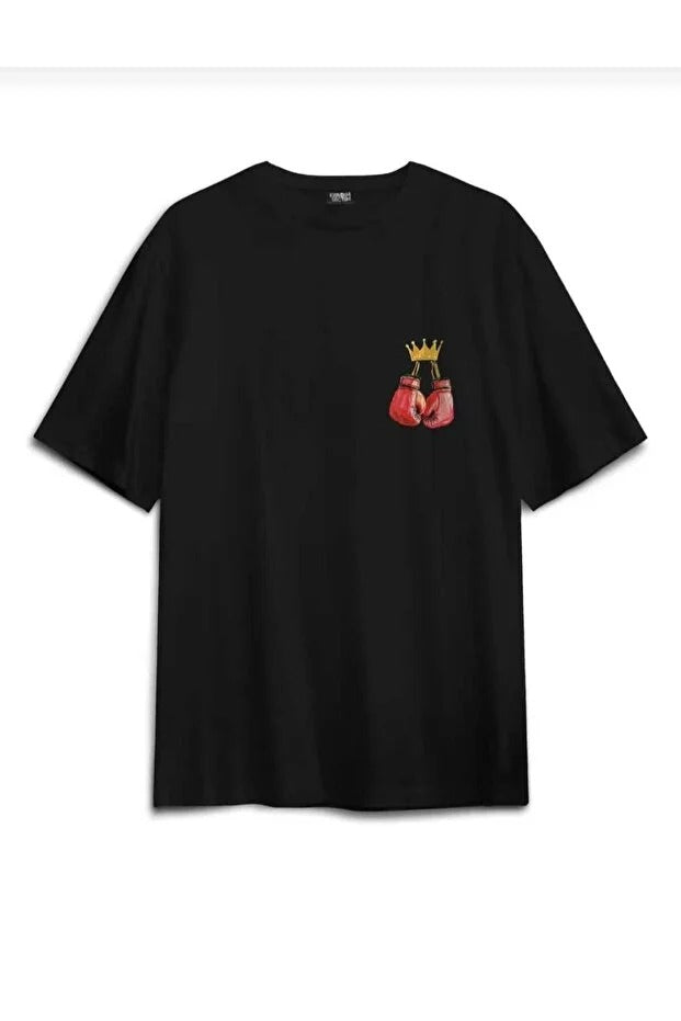 Unisex Boxing The Ring Boks Box Spor Gym Tyson Muhammed Ali Baskılı Oversize T-shirt