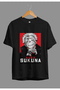 Oversize Jujutsu Kaisen Sukuna Ryomen Anime Karakter Baskılı Tasarım Tişört